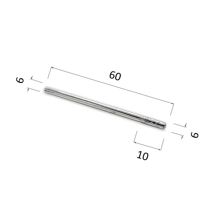 Фото фреза алмазная прямая цилиндрическая многокромочная по камню, мрамору, стеклу djtol dsjqx0610 в Москве и Московской области