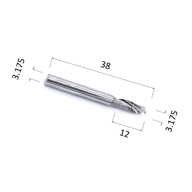 Фото фреза спиральная цилиндрическая однозаходная по алюминию, композиту (акп), меди djtol acl1lx3.12 в Москве и Московской области