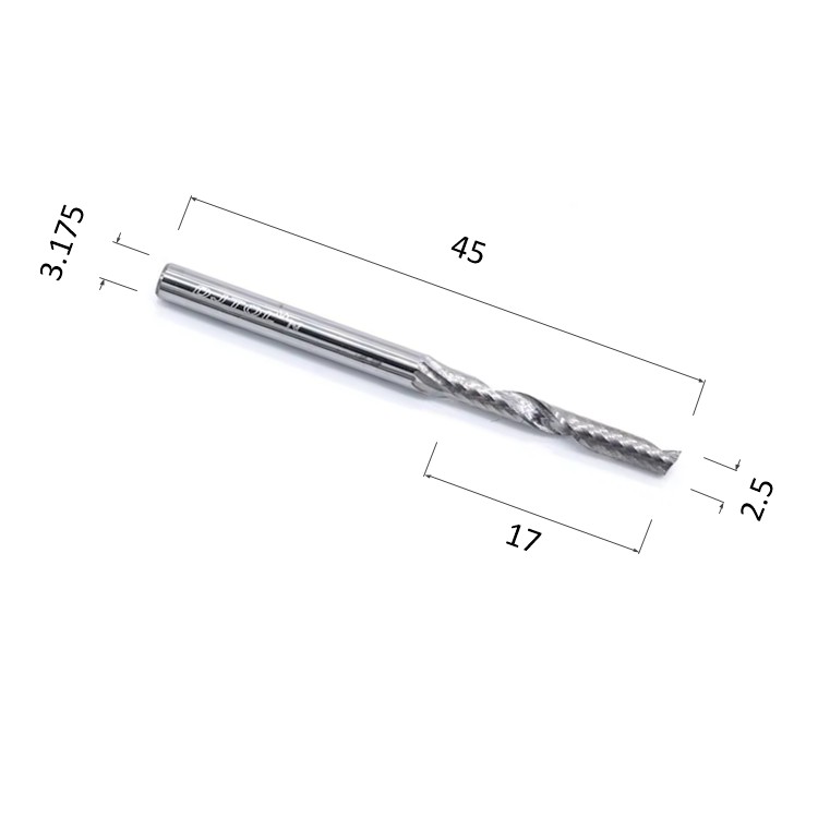 Фото фреза спиральная цилиндрическая однозаходная по акрилу, дереву, композиту (акп) djtol n1lx3.2.517 в Москве и Московской области