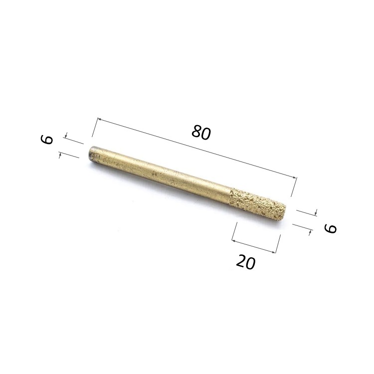 Фото фреза алмазная прямая цилиндрическая многокромочная по камню, мрамору, стеклу djtol dmx0620 в Москве и Московской области