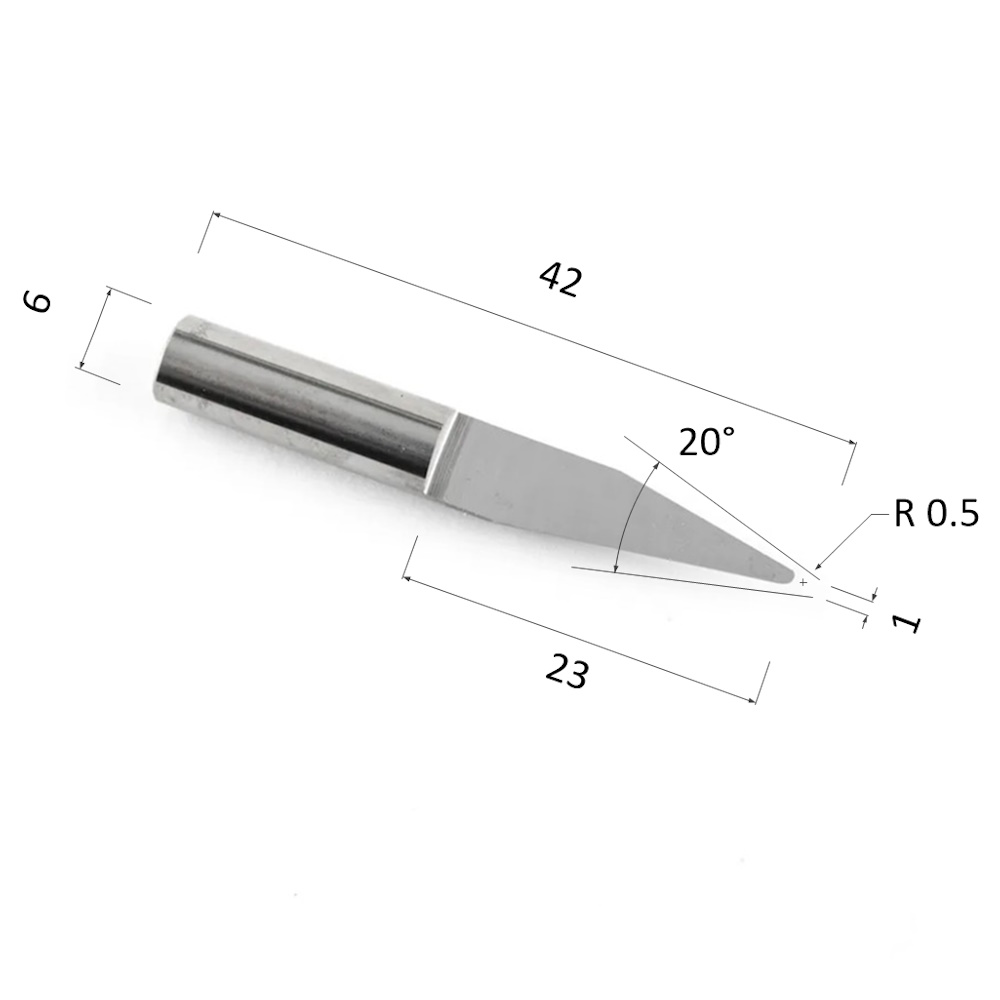 Фото гравер прямой конусный однозаходный по акрилу, дереву, композиту (акп) djtol nydj6.2010 в Москве и Московской области