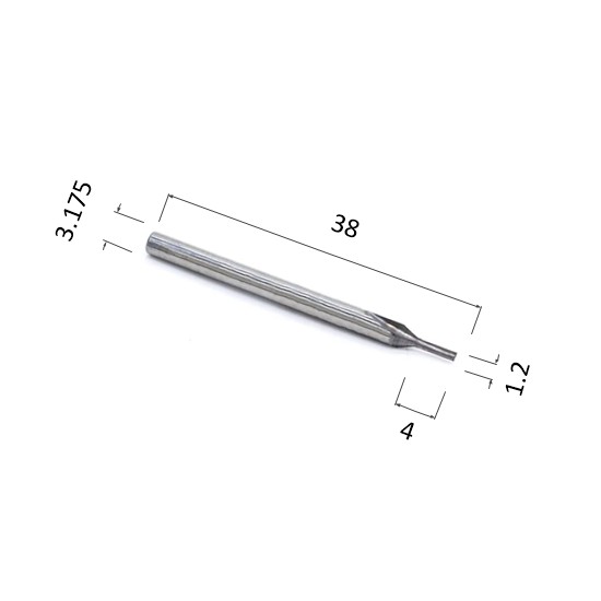 Фото фреза прямая цилиндрическая двухзаходная по акрилу, дереву, композиту (акп) djtol n2zx3.1.204 в Москве и Московской области