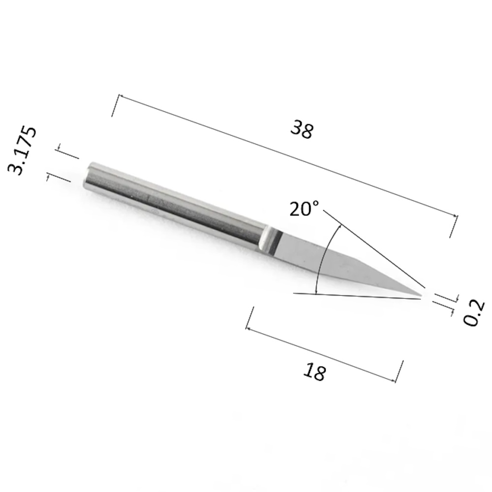 Фото гравер прямой конусный однозаходный по акрилу, дереву, композиту (акп) djtol aaj3.2002 в Москве и Московской области