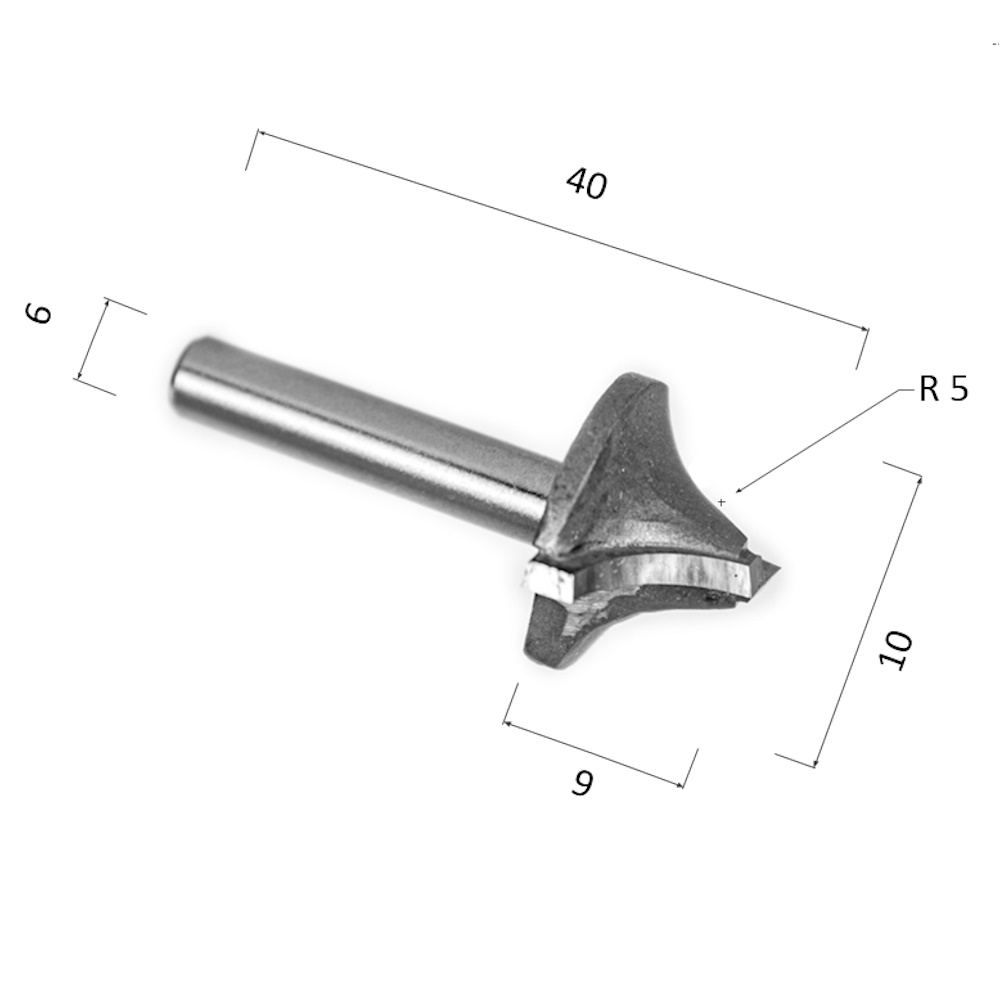 Фото фреза djtol nrd610 фасонная радиусная кромочная (по дереву, дсп, пластику) в Москве и Московской области