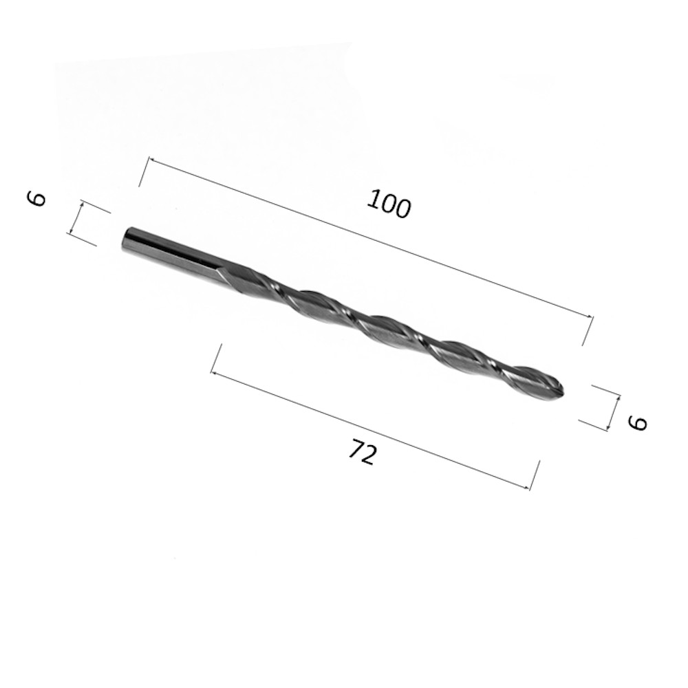 Фото фреза спиральная цилиндрическая двухзаходная по акрилу, дереву, композиту (акп) djtol a2qx672-100l в Москве и Московской области