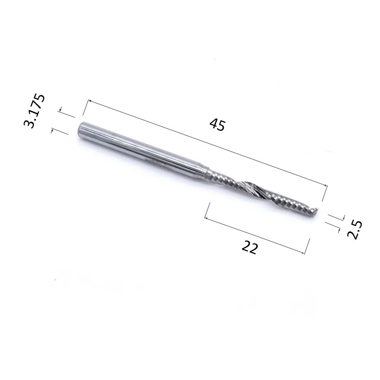 Фото фреза спиральная цилиндрическая однозаходная по акрилу, дереву, композиту (акп) djtol ay1lx3.2.522 в Москве и Московской области