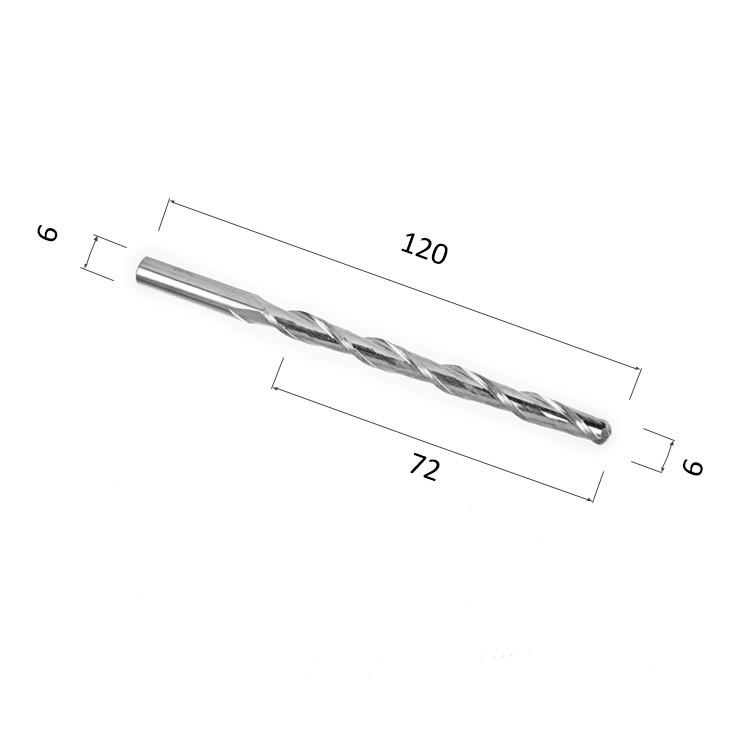 Фото фреза спиральная цилиндрическая двухзаходная по акрилу, дереву, композиту (акп) djtol n2qx672-120l в Москве и Московской области