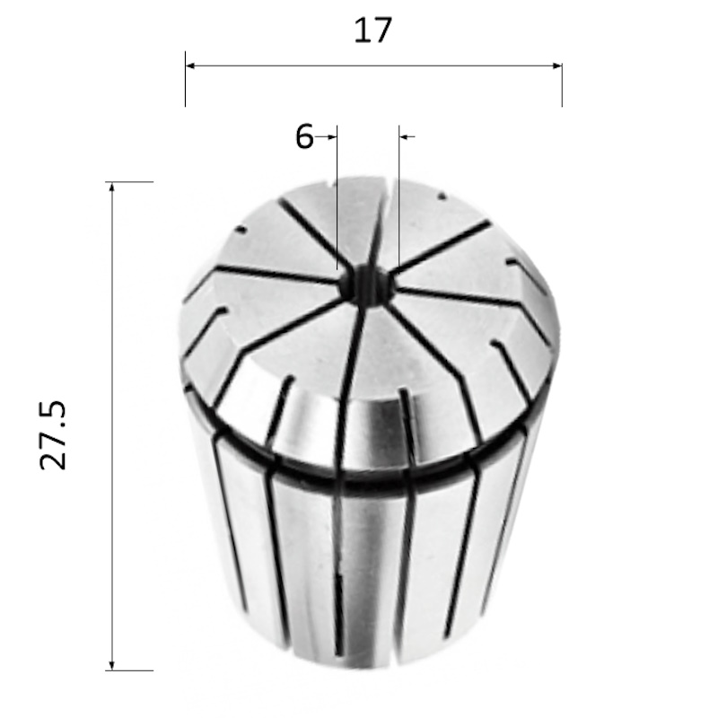 Фото цанга er16-6, 6 мм (биение 0,008) в Москве и Московской области