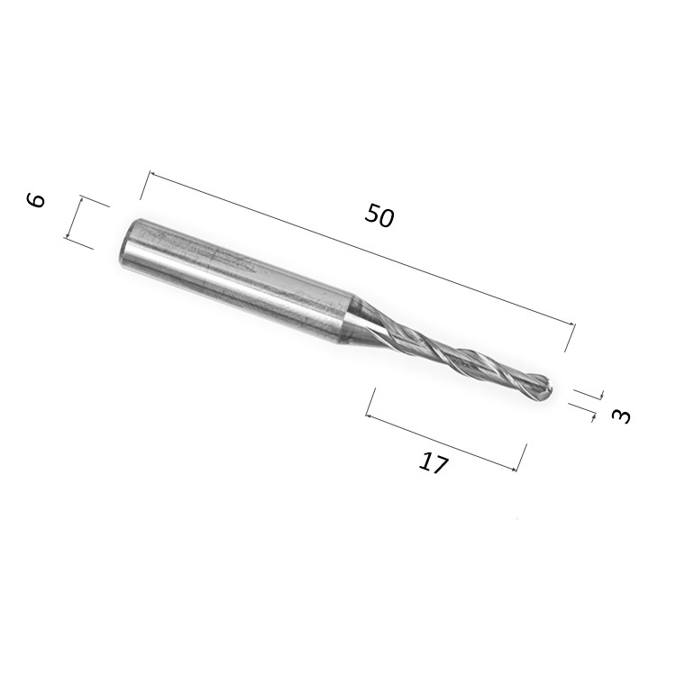 Фото фреза спиральная цилиндрическая двухзаходная по акрилу, дереву, композиту (акп) djtol n2qx6.3.17 в Москве и Московской области