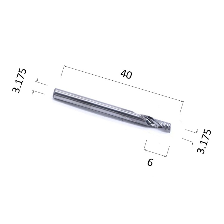 Фото фреза спиральная цилиндрическая однозаходная по акрилу, дереву, композиту (акп) djtol ay1lx3.06 в Москве и Московской области