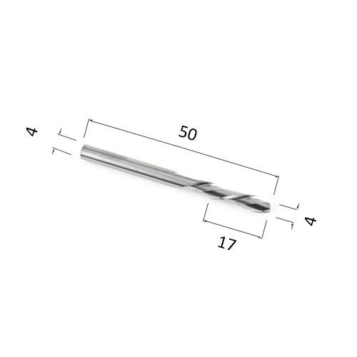 Фото фреза спиральная двухзаходная стружка вниз (по дереву, композиту, пластику) djtol n2lxd417 в Москве и Московской области