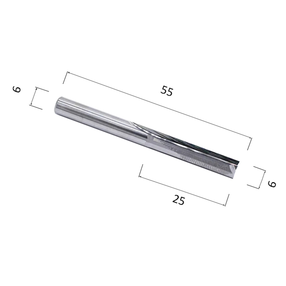 Фото фреза djtol n2zx625 прямая двухзаходная (по дереву, композиту (акп), пластику) в Москве и Московской области