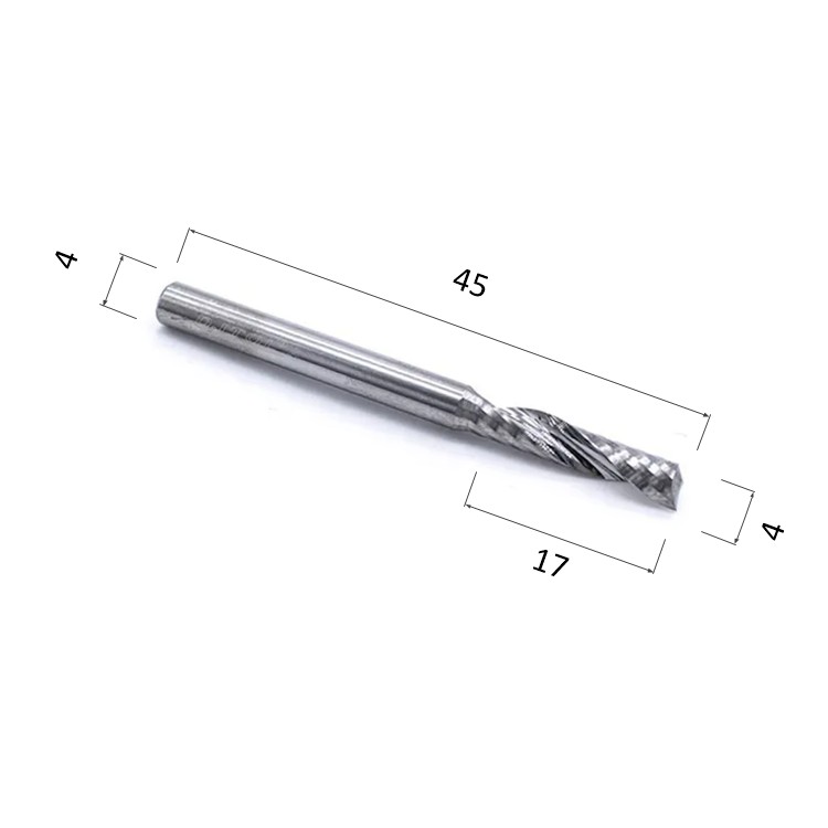 Фото фреза djtol ay1lx4.17 спиральная однозаходная стружка вверх (по дереву, композиту (акп), пластику) в Москве и Московской области