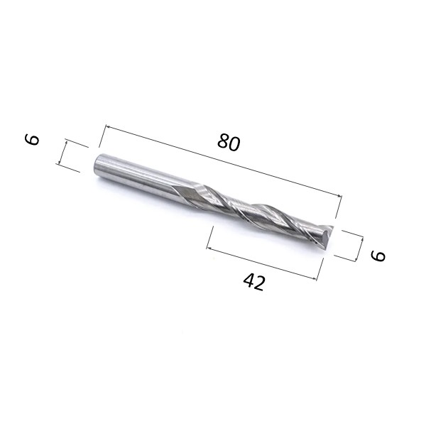 Фото фреза спиральная цилиндрическая двухзаходная по акрилу, дереву, композиту (акп) djtol n2lx642 в Москве и Московской области