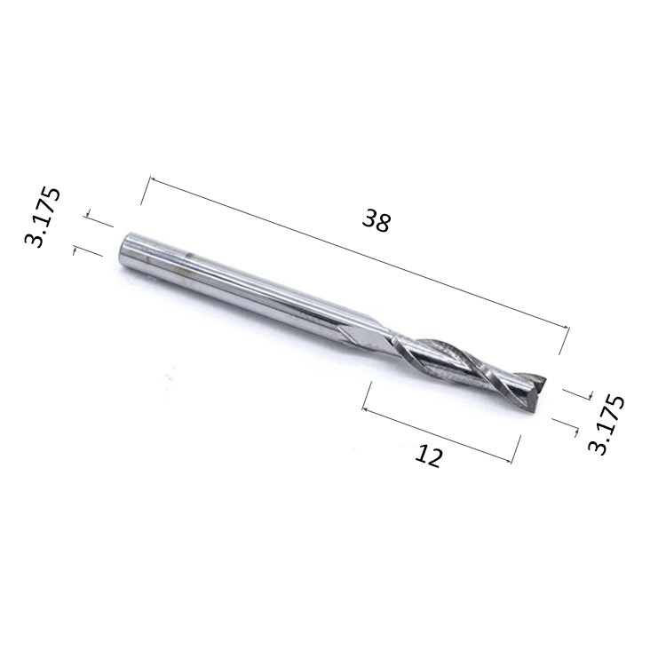 Фото фреза спиральная цилиндрическая двухзаходная по акрилу, дереву, композиту (акп) djtol n2lx3.12 в Москве и Московской области