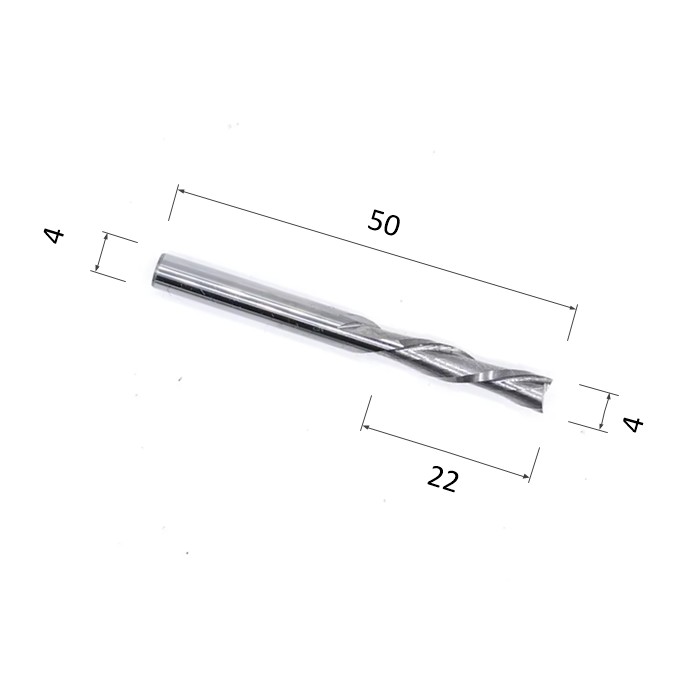 Фото фреза спиральная двухзаходная стружка вниз (по дереву, композиту, пластику) djtol a2lxd422 в Москве и Московской области