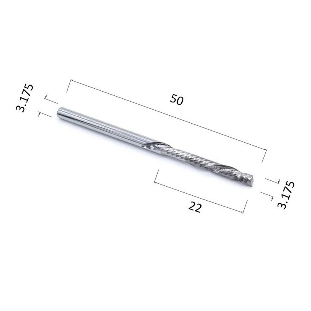 Фото фреза компрессионная спиральная однозаходная (по дереву, композиту, пластику) djtol a1flx3.25 в Москве и Московской области