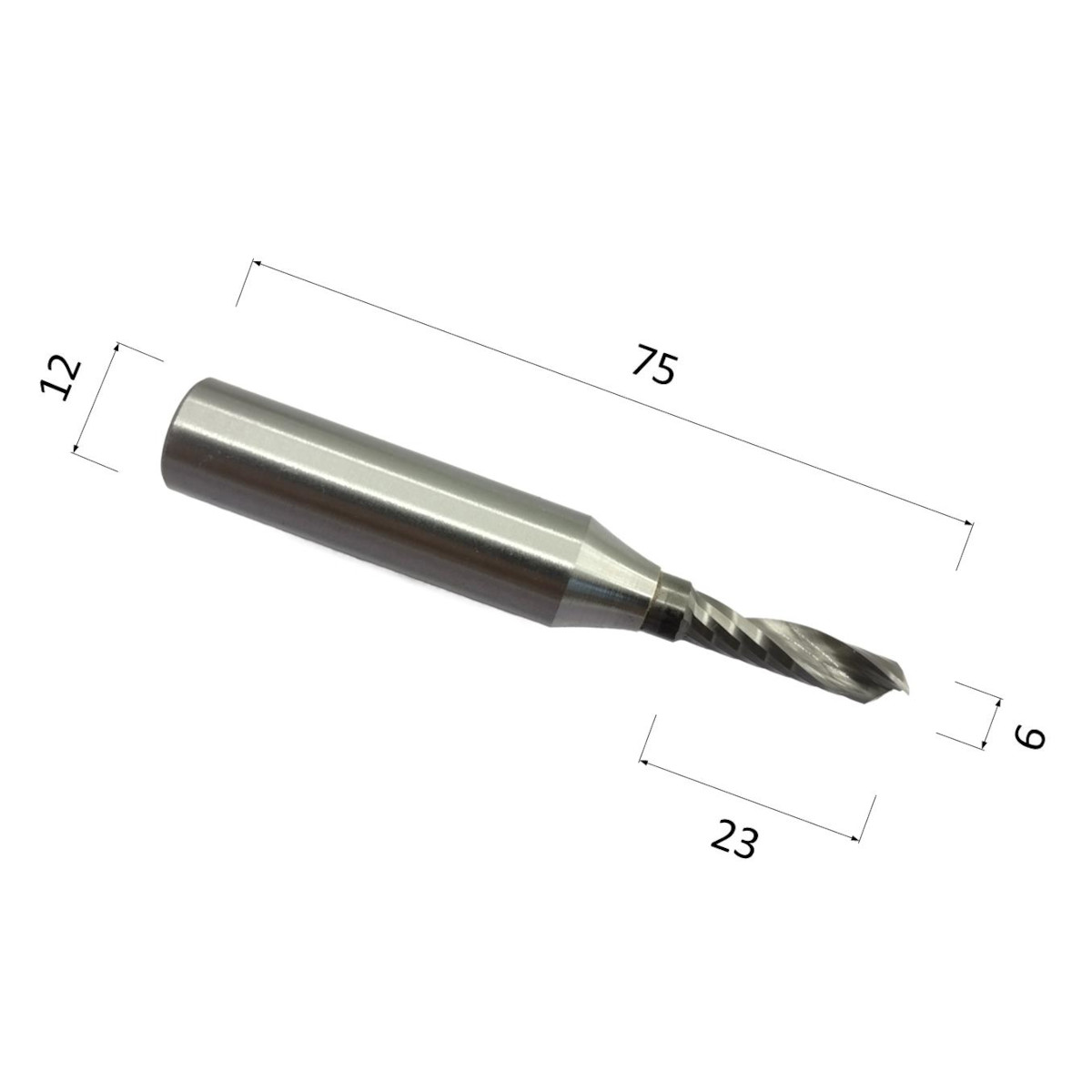 Фото фреза tct спиральная цилиндрическая однозаходная по акрилу, дереву, композиту (акп) djtol 3at1lx1262 в Москве и Московской области