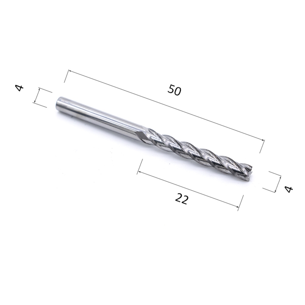 Фото фреза спиральная цилиндрическая четырехзаходная по акрилу, дереву, композиту (акп) djtol a4lx4.22 в Москве и Московской области