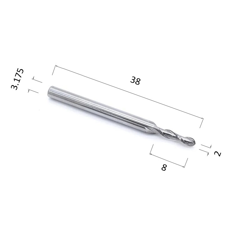 Фото фреза спиральная цилиндрическая двухзаходная по акрилу, дереву, композиту (акп) djtol n2qx3.208 в Москве и Московской области