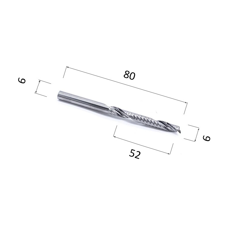 Фото фреза спиральная цилиндрическая однозаходная по акрилу, дереву, композиту (акп) djtol ay1lx652 в Москве и Московской области