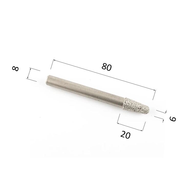 Фото фреза алмазная прямая v-образная многокромочная по камню, мрамору, стеклу djtol dmv08620 в Москве и Московской области