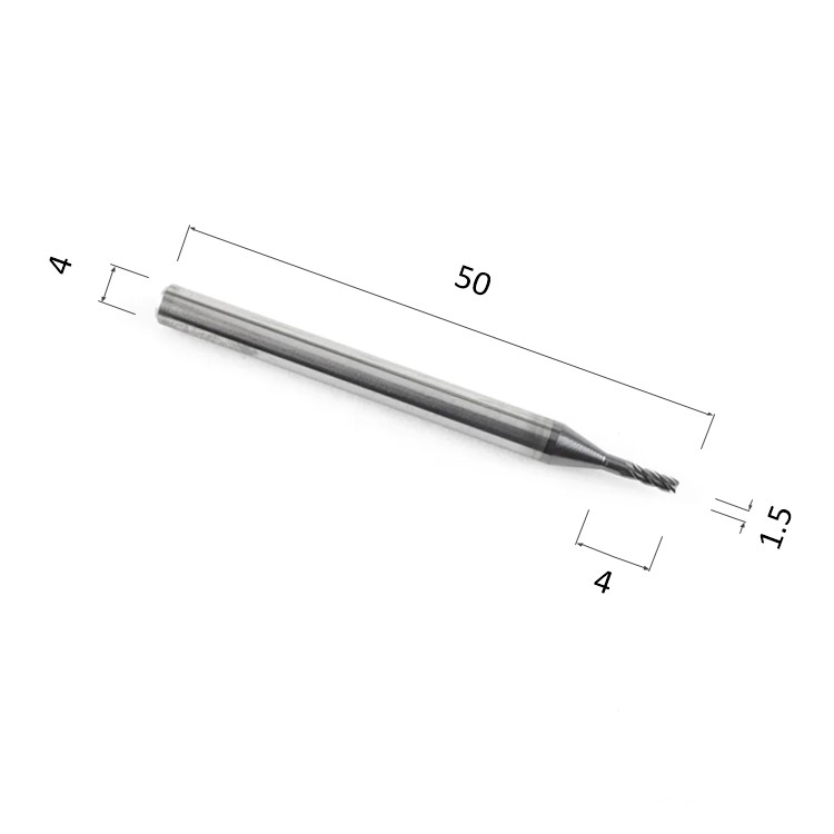 Фото фреза спиральная цилиндрическая четырехзаходная по стали, алюминию, твердому дереву djtol as4lx015 в Москве и Московской области