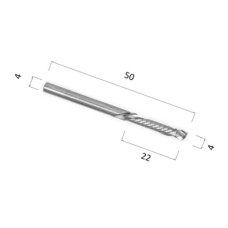 Фото фреза djtol aa1flx422 компрессионная спиральная однозаходная (по дереву, композиту (акп), пластику) в Москве и Московской области