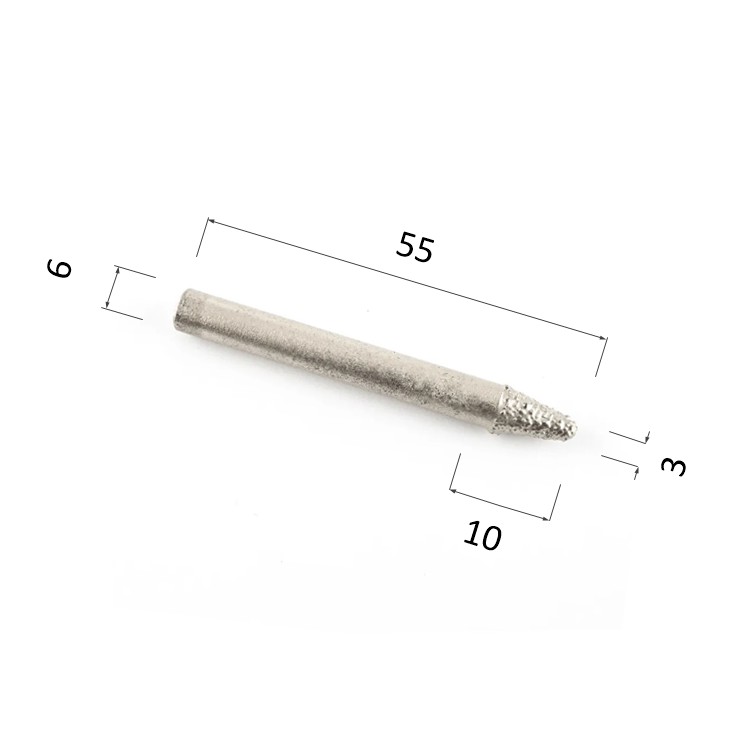 Фото фреза алмазная прямая v-образная многокромочная по камню, мрамору, стеклу djtol dmv06310 в Москве и Московской области