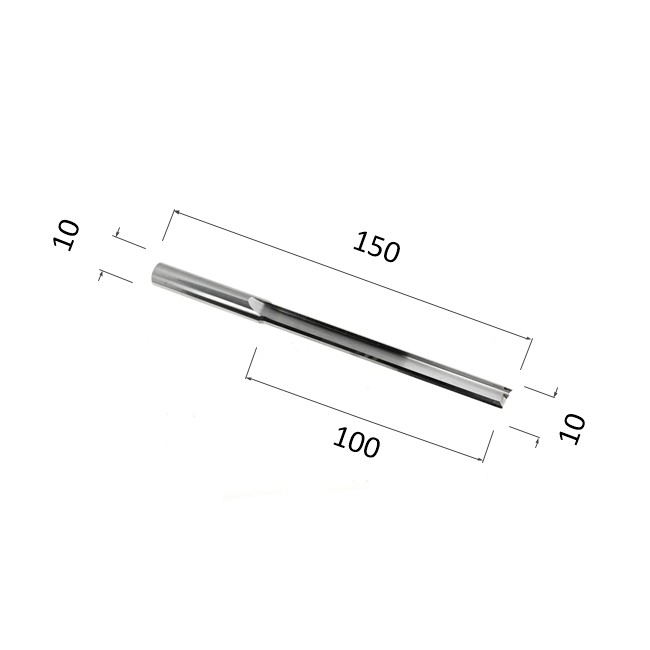 Фото фреза прямая цилиндрическая двухзаходная по акрилу, дереву, композиту (акп) djtol n2zx10100 в Москве и Московской области