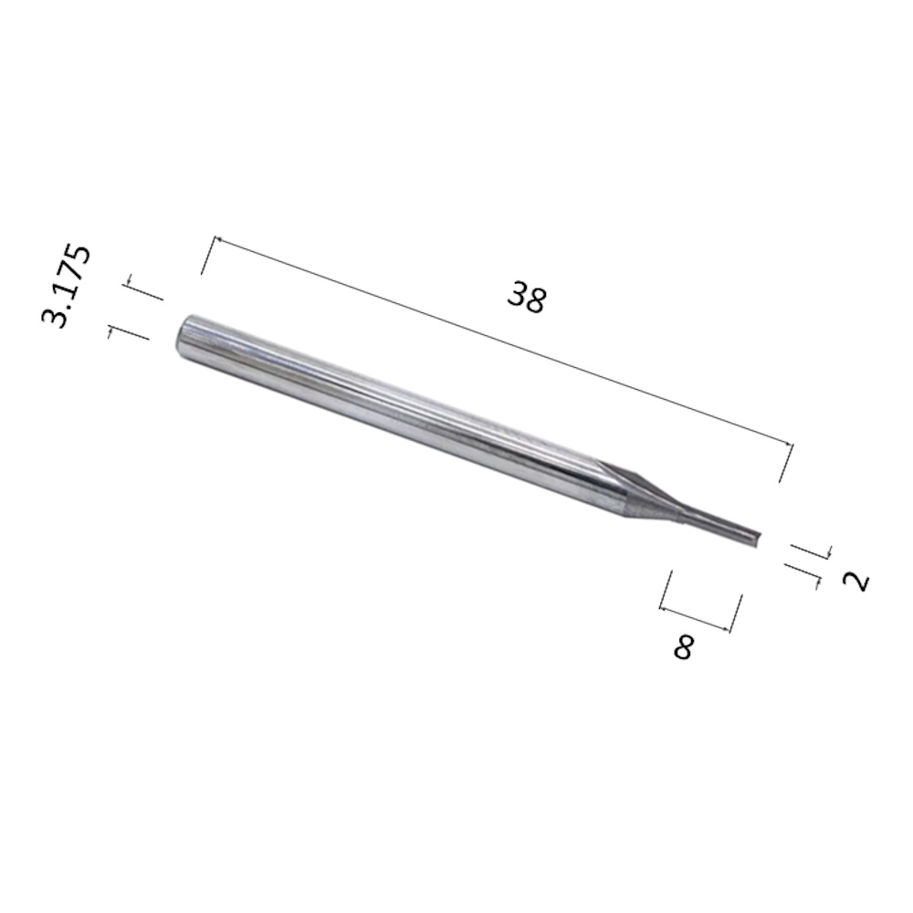 Фото фреза djtol n2zx3.208 прямая двухзаходная (по дереву, композиту (акп), пластику) в Москве и Московской области