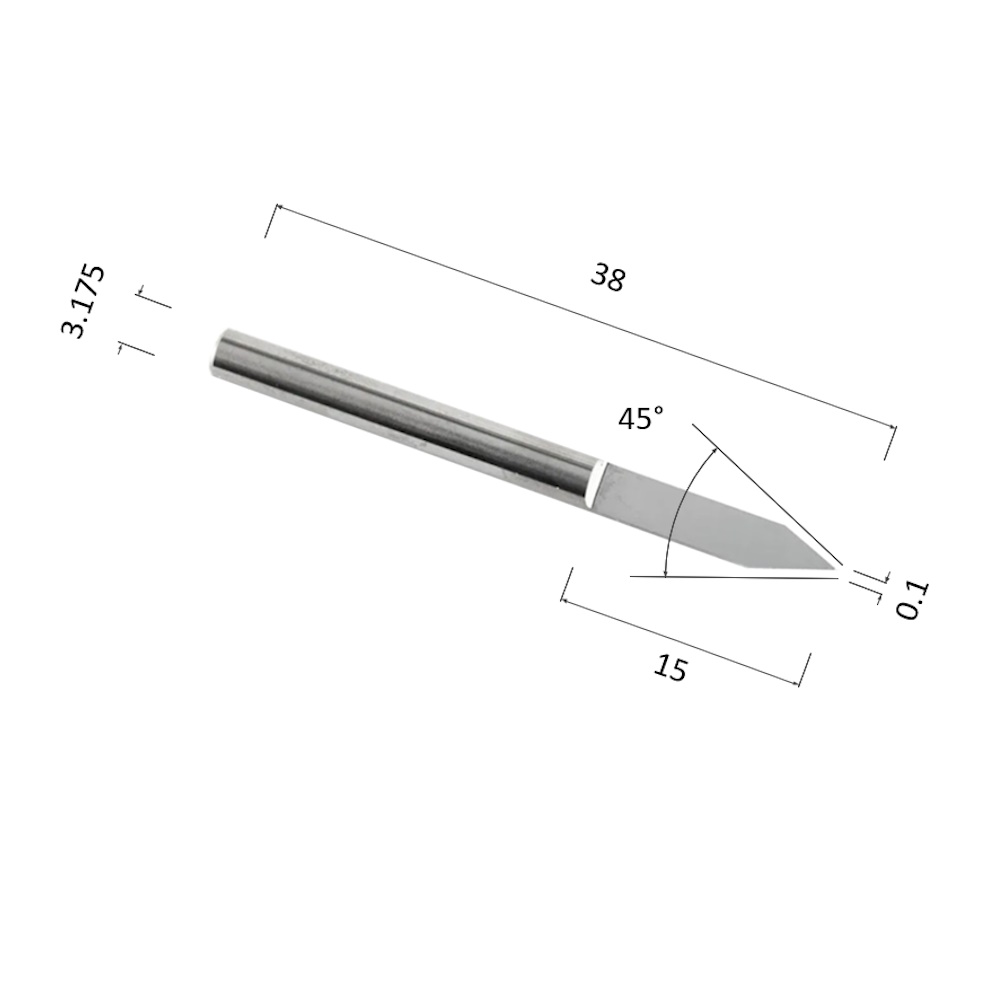 Фото гравер прямой конусный однозаходный по акрилу, дереву, композиту (акп) djtol aj3.4501 в Москве и Московской области
