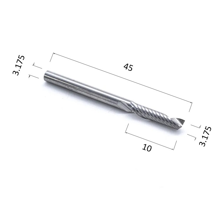 Фото фреза djtol n1lx3.10 спиральная однозаходная стружка вверх (по дереву, композиту (акп), пластику) в Москве и Московской области