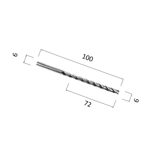 Фото фреза спиральная цилиндрическая трехзаходная по акрилу, дереву, композиту (акп) djtol n4lx6.72 в Москве и Московской области