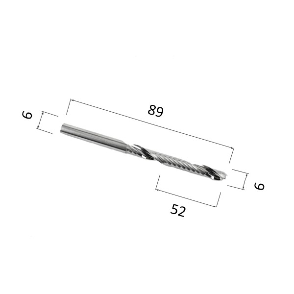 Фото фреза спиральная цилиндрическая однозаходная по акрилу, дереву, композиту (акп) djtol n1lqx652 в Москве и Московской области