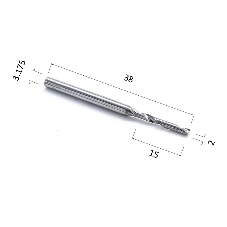 Фото фреза спиральная цилиндрическая однозаходная по акрилу, дереву, композиту (акп) djtol ay1lx3.215 в Москве и Московской области