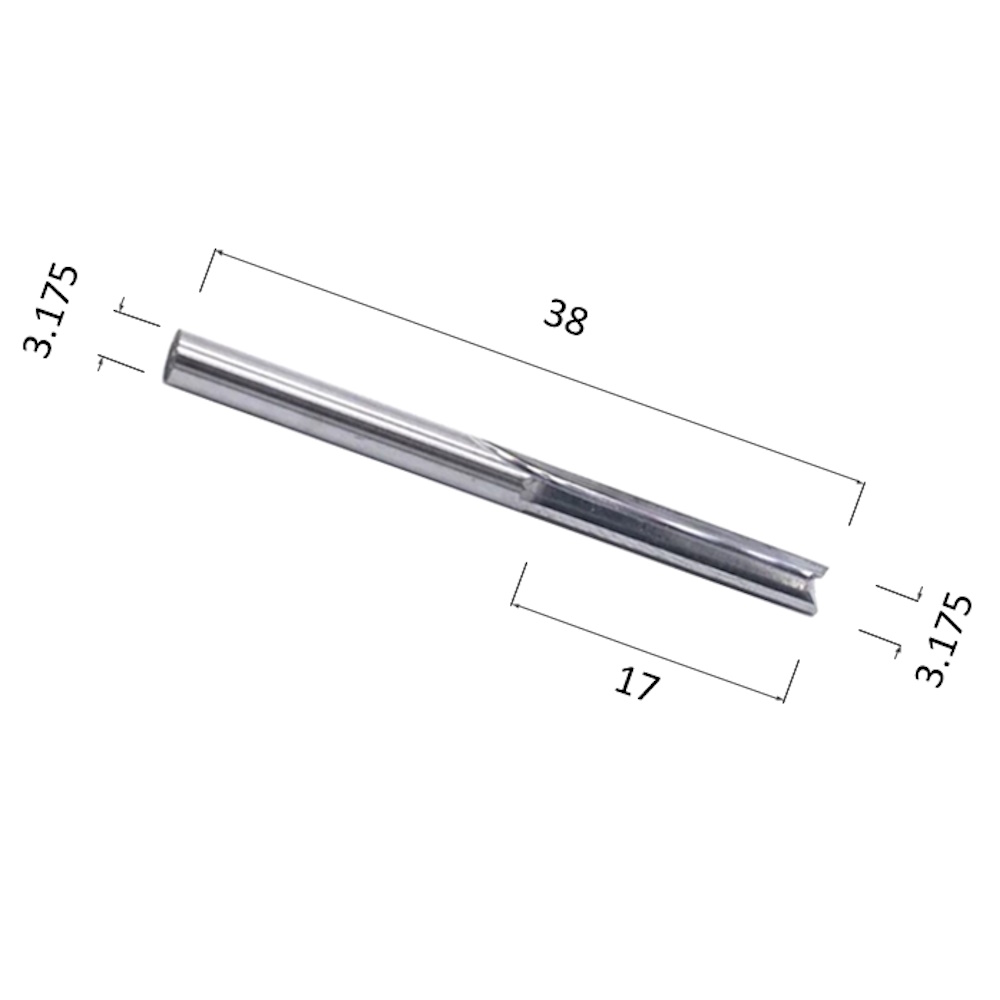 Фото фреза djtol n2zx3.17 прямая двухзаходная (по дереву, композиту (акп), пластику) в Москве и Московской области
