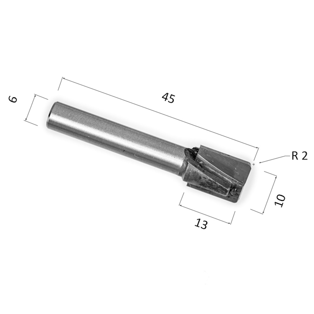 Фото фреза фасонная чашечная цилиндрическая двухзаходная по акрилу, дереву, композиту (акп) djtol nqdc610 в Москве и Московской области