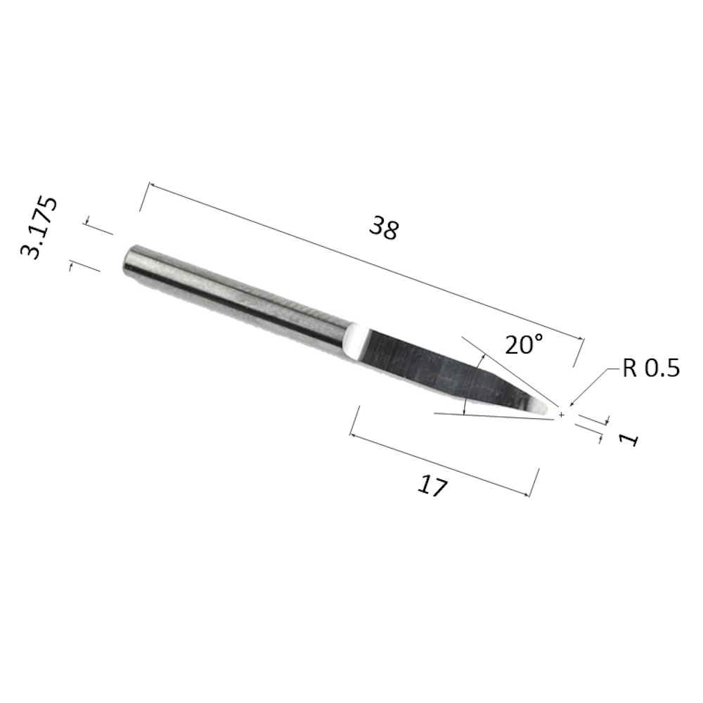 Фото гравер прямой конусный однозаходный по акрилу, дереву, композиту (акп) djtol nydj3.2010 в Москве и Московской области
