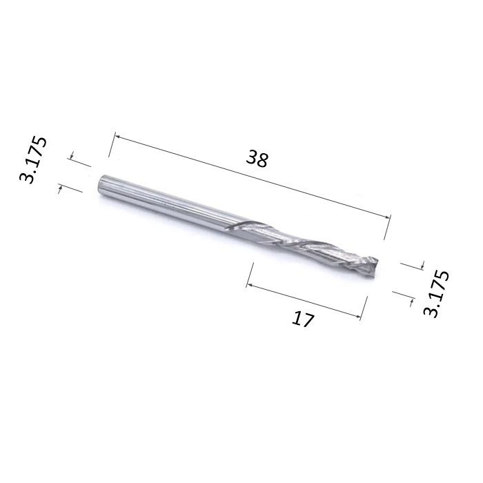 Фото фреза djtol a2flx3.17 компрессионная спиральная двухзаходная (по дереву, композиту (акп), пластику) в Москве и Московской области
