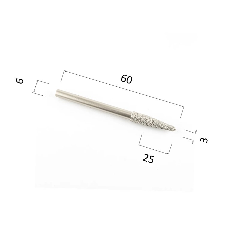 Фото фреза алмазная прямая v-образная многокромочная по камню, мрамору, стеклу djtol dmv06325 в Москве и Московской области