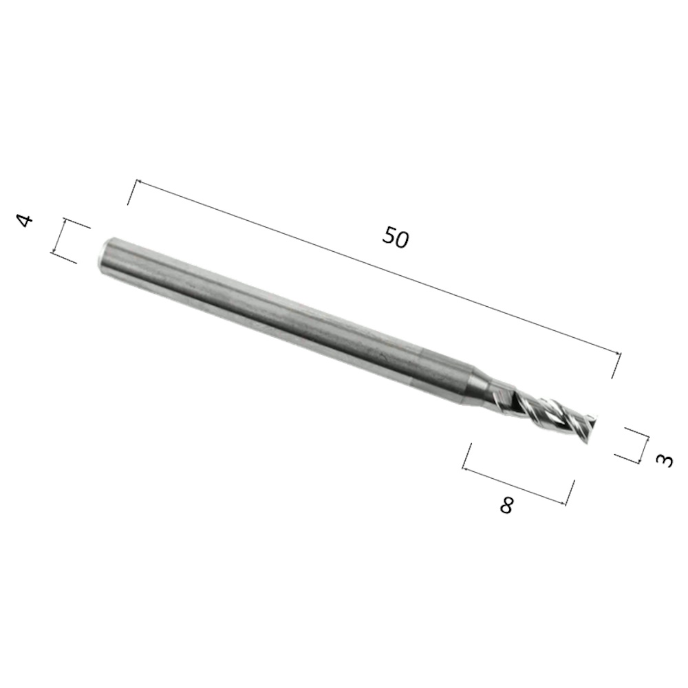 Фото фреза спиральная цилиндрическая двухзаходная по алюминию, композиту (акп), меди djtol al2lx4308 в Москве и Московской области
