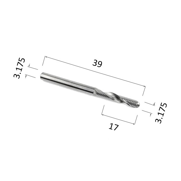 Фото фреза djtol n1lqx3.17 спиральная однозаходная сферическая (по дереву, пластику) в Москве и Московской области