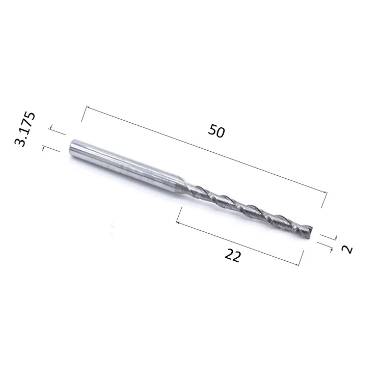 Фото фреза djtol n2lx3.222 спиральная двухзаходная стружка вверх (по дереву, композиту (акп), пластику) в Москве и Московской области