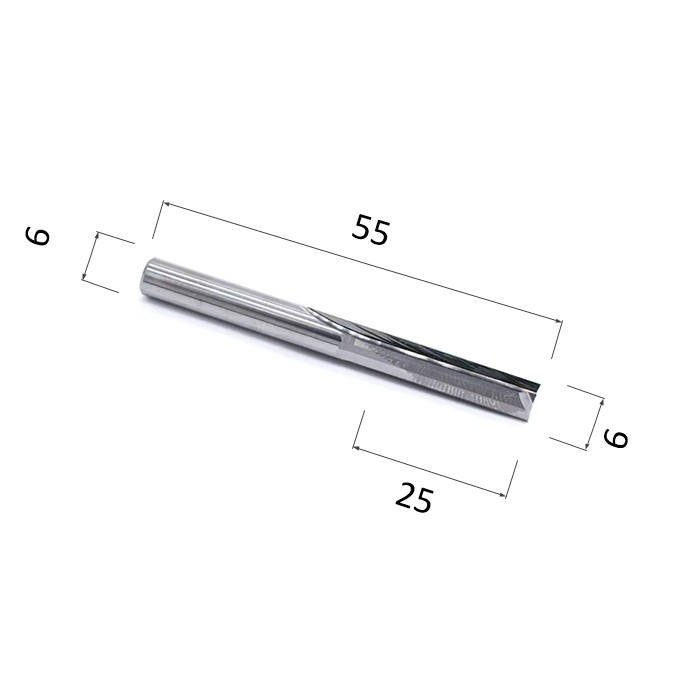 Фото фреза прямая цилиндрическая двухзаходная по акрилу, дереву, композиту (акп) djtol a2zx625 в Москве и Московской области