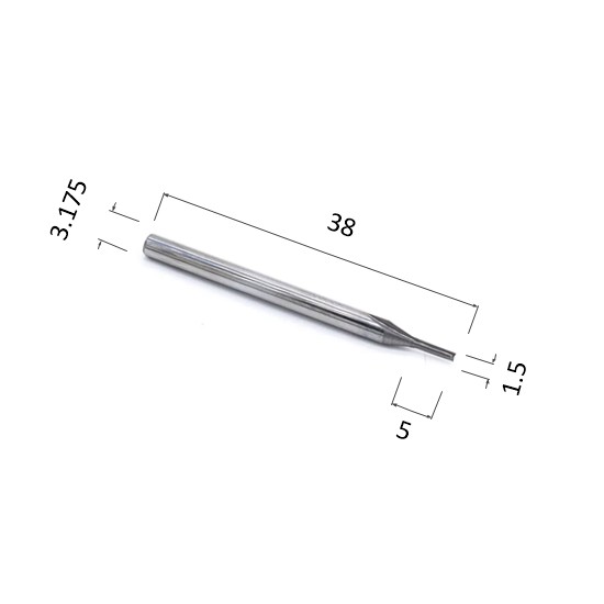 Фото фреза djtol n2zx3.1.505 прямая двухзаходная (по дереву, композиту (акп), пластику) в Москве и Московской области