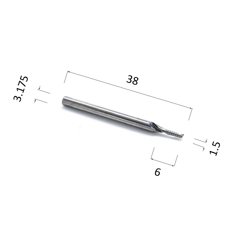 Фото фреза djtol ay1lx3.1.506 спиральная однозаходная стружка вверх (по дереву, композиту (акп), пластику в Москве и Московской области