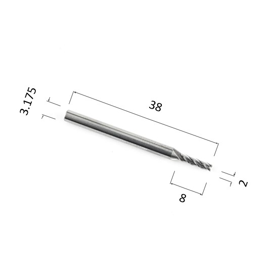 Фото фреза спиральная цилиндрическая трехзаходная по акрилу, дереву, композиту (акп) djtol n4lx3.208 в Москве и Московской области