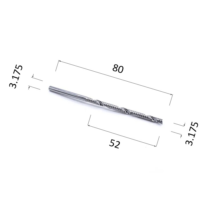 Фото фреза спиральная цилиндрическая однозаходная по акрилу, дереву, композиту (акп) djtol ay1lx3.52 в Москве и Московской области