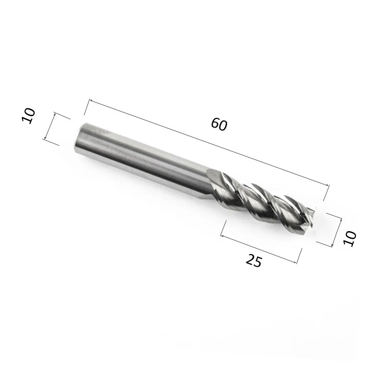 Фото фреза спиральная цилиндрическая трехзаходная по алюминию, композиту (акп), меди djtol al3lx10 в Москве и Московской области